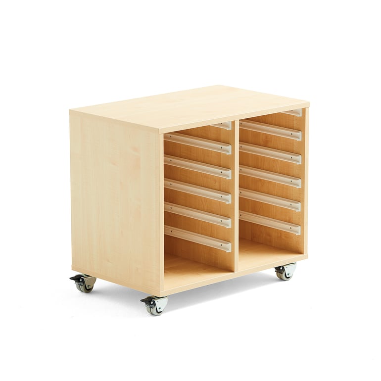 Levně Skříňka na plastové boxy IDA, model 2, bříza