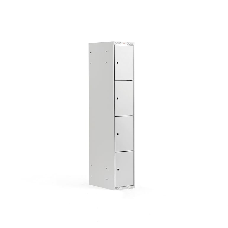 Levně Boxová šatní skříň CLASSIC, 1 sekce, 4 boxy, 1740x300x550 mm, šedá, šedé dveře