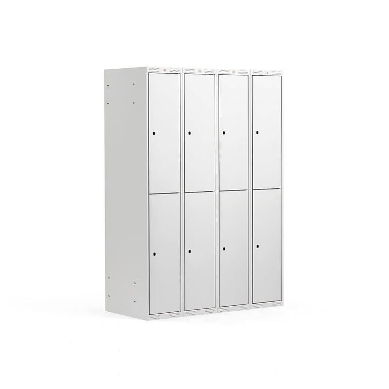 2 door locker CLASSIC, 4 modules, 1740x1200x550 mm, grey | AJ Products UK