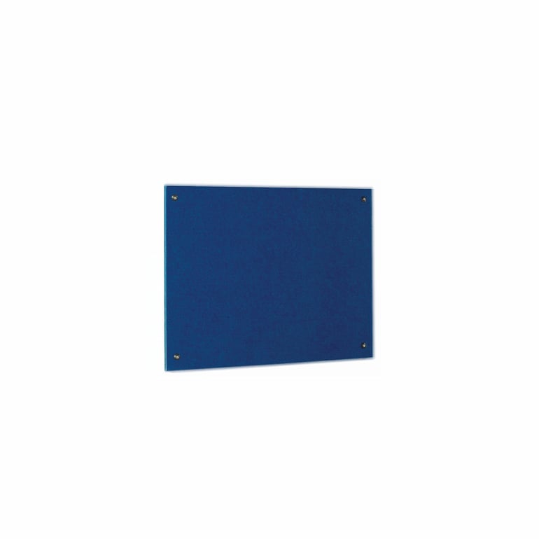Recycled fire-retardant noticeboard, 900x600 mm, blue | AJ Products UK