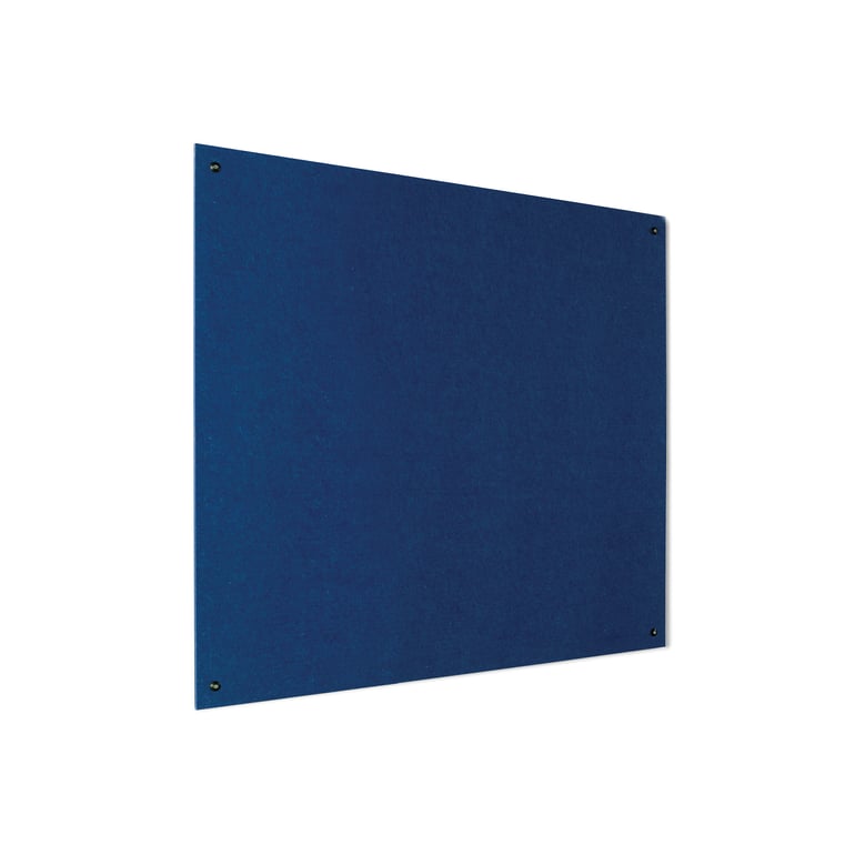 Recycled fire-retardant noticeboard, 1500x1200 mm, blue | AJ Products UK