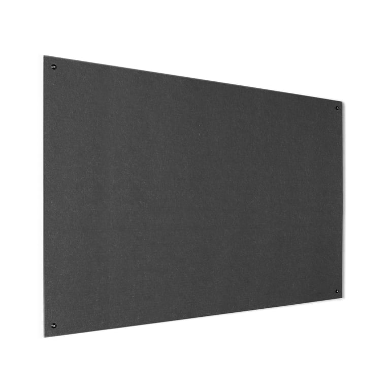 Recycled fire-retardant noticeboard, 2400x1200 mm, charcoal | AJ ...