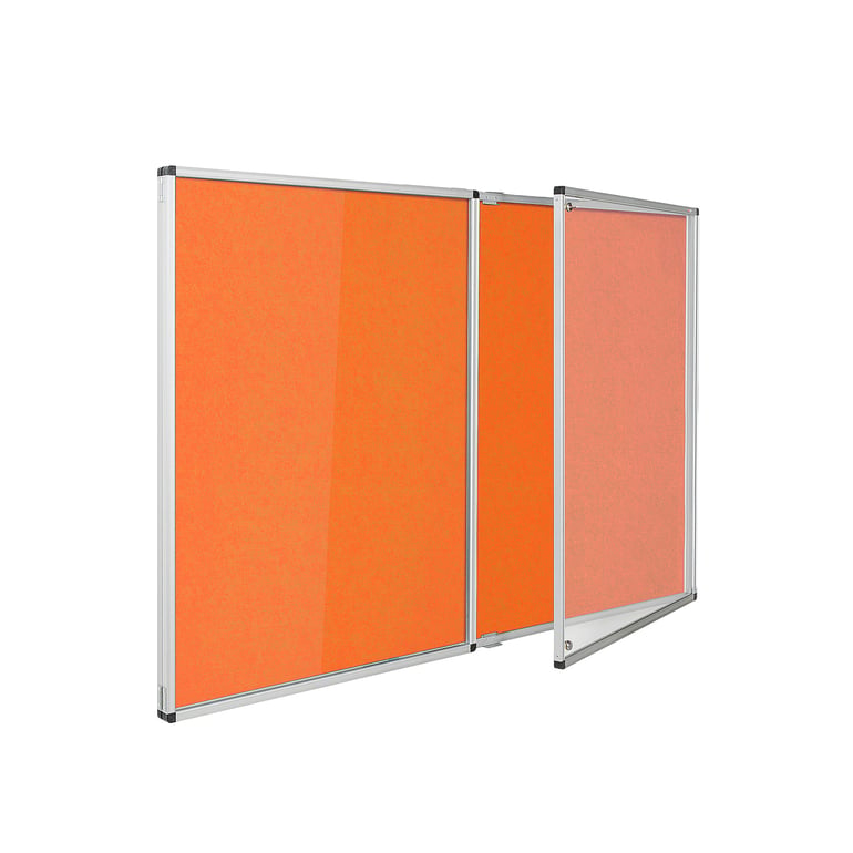 Fire-retardant tamperproof noticeboard, 1800x1200 mm, orange | AJ ...