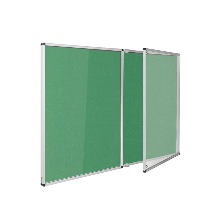 Fire-retardant tamperproof noticeboard, 1800x1200 mm, green | AJ ...