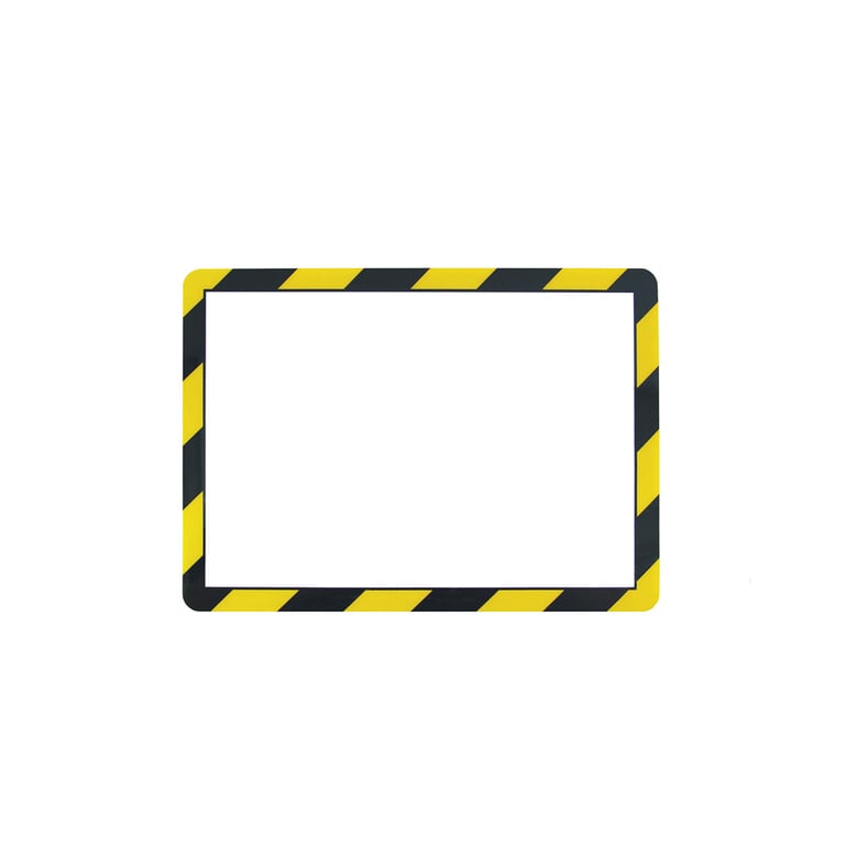 Self-adhesive safety document frame, 10-pack, black and yellow | AJ ...