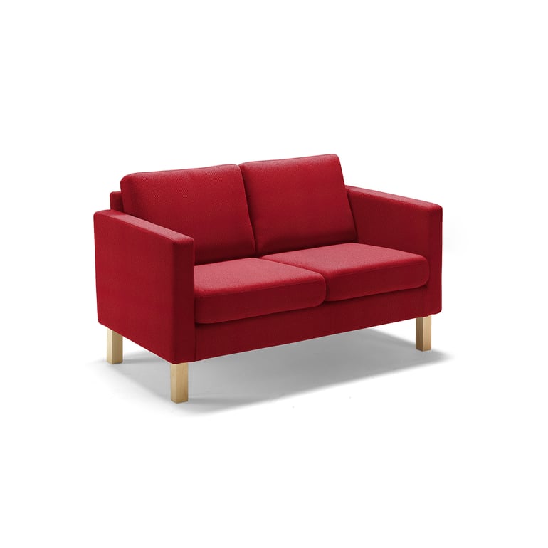 2-seater sofa LABYRINT, Repetto fabric, raspberry red | AJ Products IE