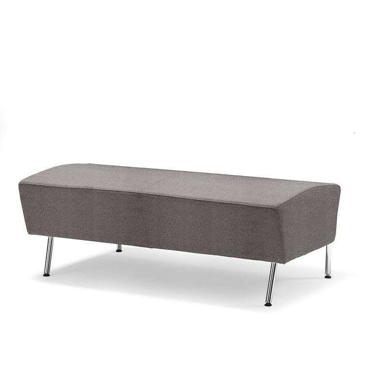 Pall ALEX, rak, 1200 mm, Tyg Medley ljusgrå | AJ Produkter