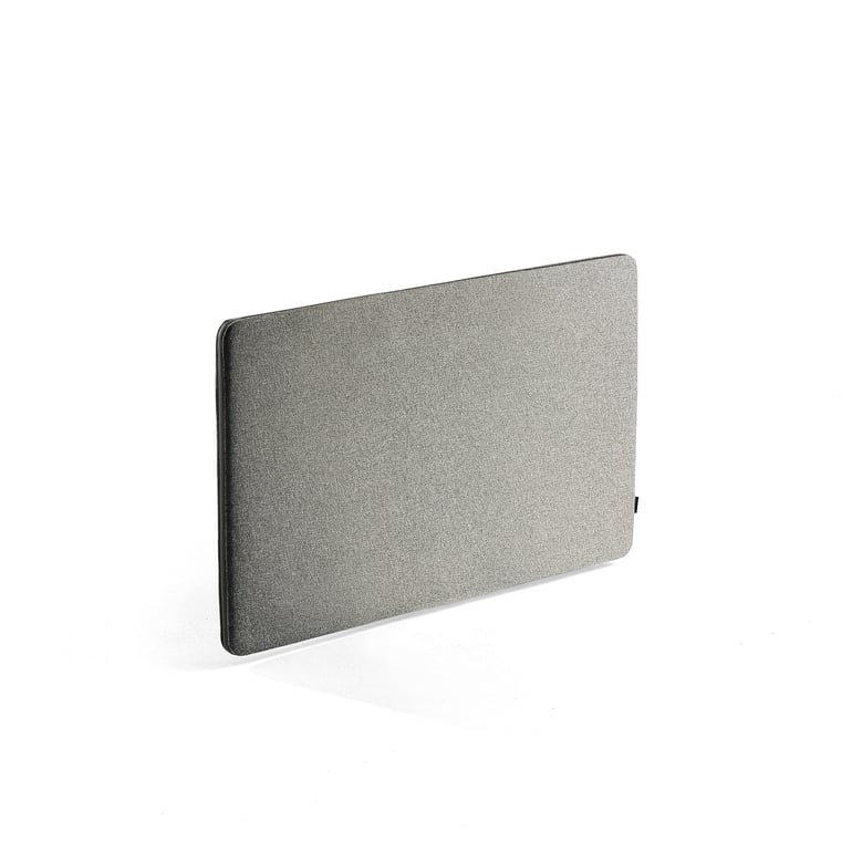 Desk screen ZIP RIVET, 1200x650 mm, silver grey with black zipper | AJ ...