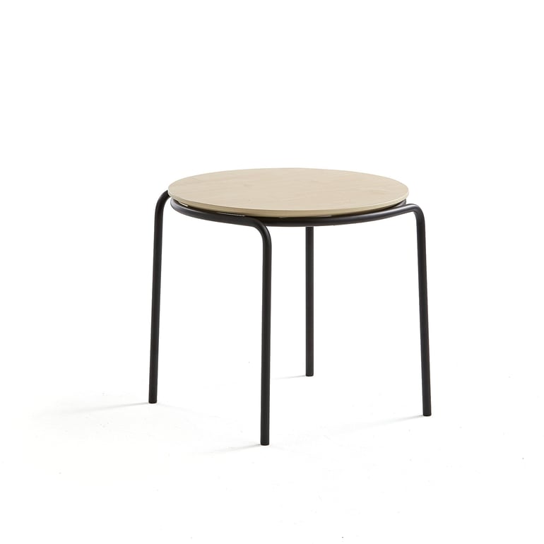 Levně Konferenční stolek Ashley, Ø570 mm, výška 470 mm, černá, bříza