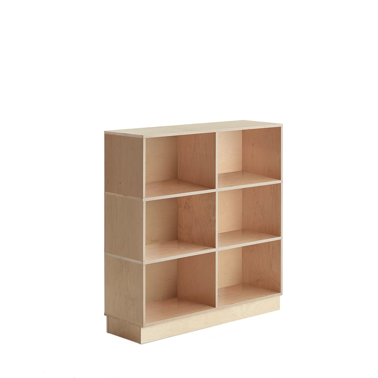 Levně Regál RICO, 1245x1200x375 mm, 6 přihrádek, sokl, bříza