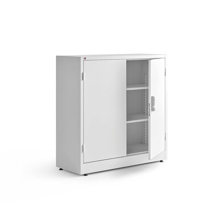 Levně Kovová skříň SAFE, elektronický zámek, 1000x1000x400 mm, bílá