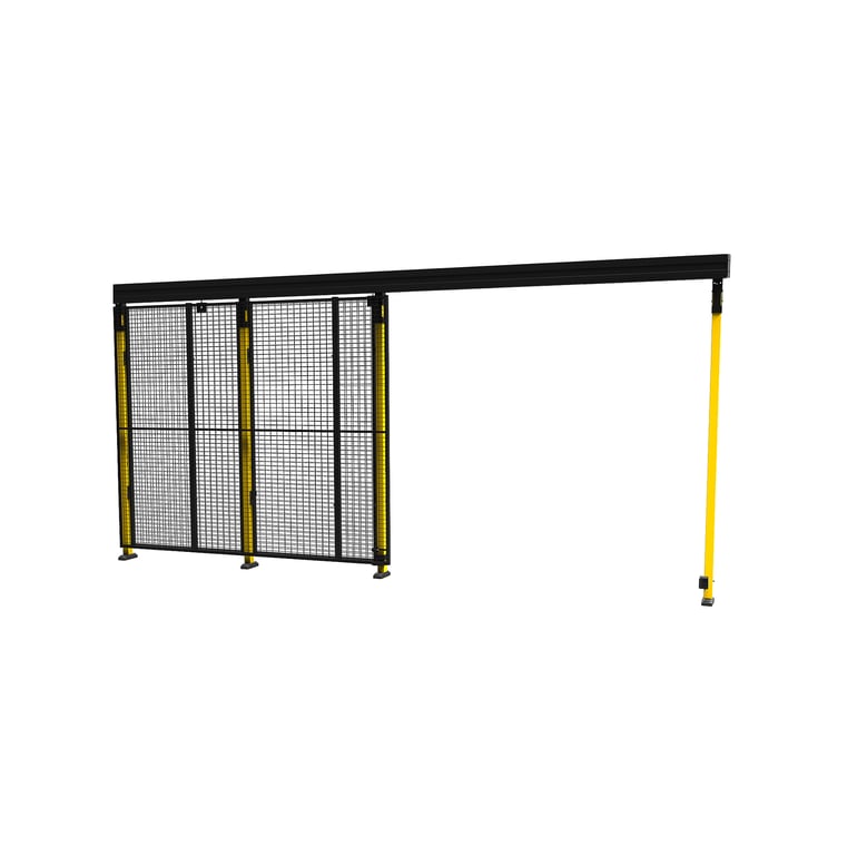 Levně Posuvné dveře X-GUARD, včetně sloupků a drátěné výplně, 2000x2200 mm