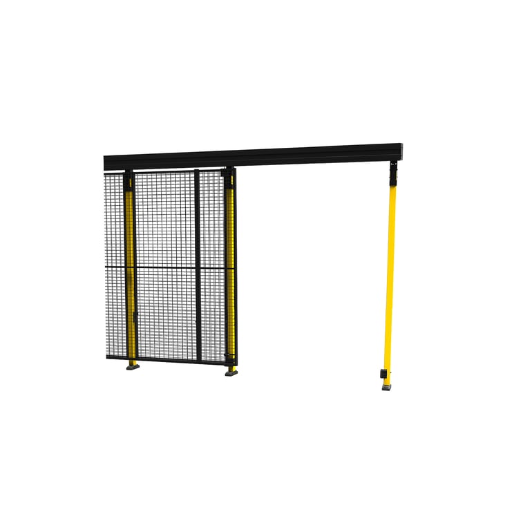 Levně Posuvné dveře X-GUARD, včetně sloupků a drátěné výplně, 2000x1400 mm