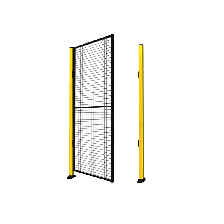Levně Jednokřídlé dveře X-GUARD, včetně sloupků a drátěné výplně, bez překladu, 1400x1500 mm
