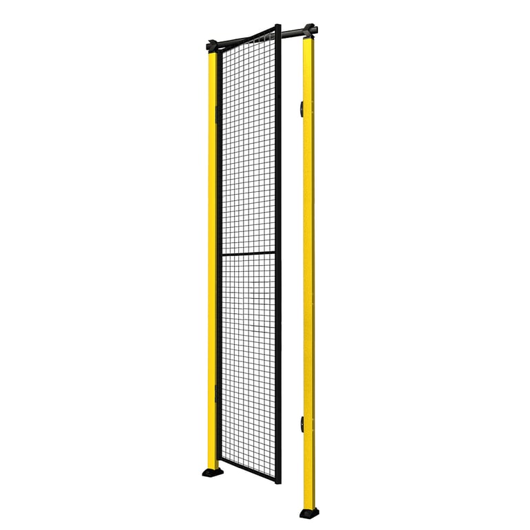Levně Jednokřídlé dveře X-GUARD, včetně sloupků a drátěné výplně, s překladem, 2000x1500 mm