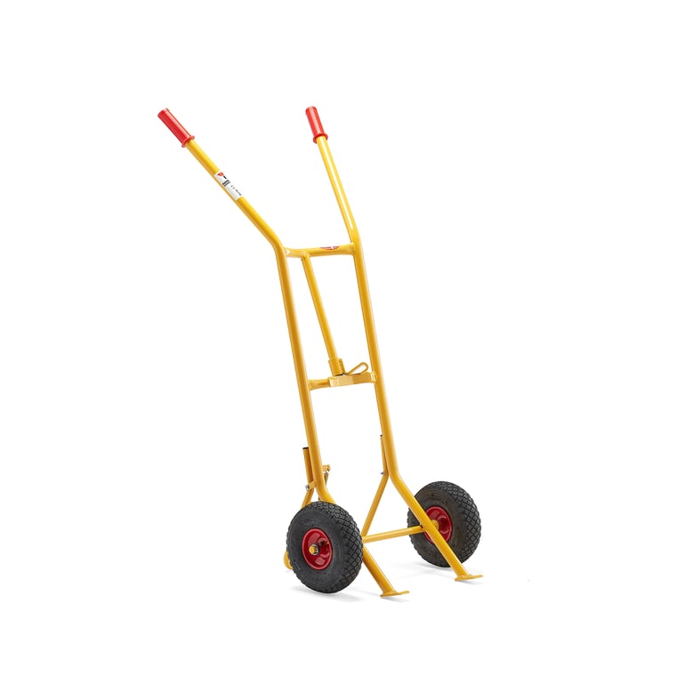 Levně Vozík na sudy, 200 kg, žlutý
