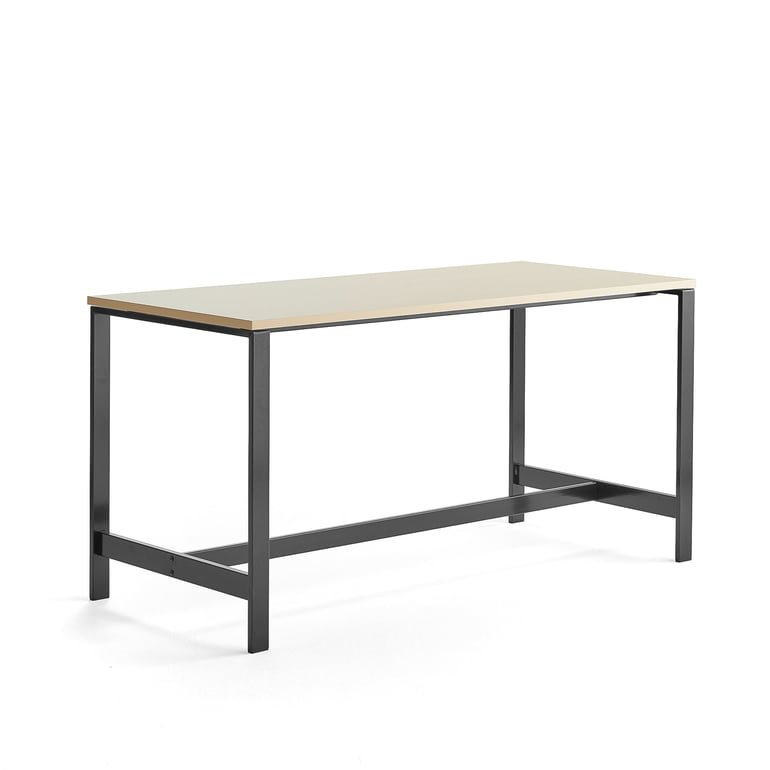 Levně Stůl VARIOUS, 1800x800 mm, výška 900 mm, černé nohy, bříza