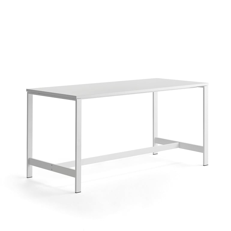 Levně Stůl VARIOUS, 1800x800 mm, výška 900 mm, bílé nohy, bílá