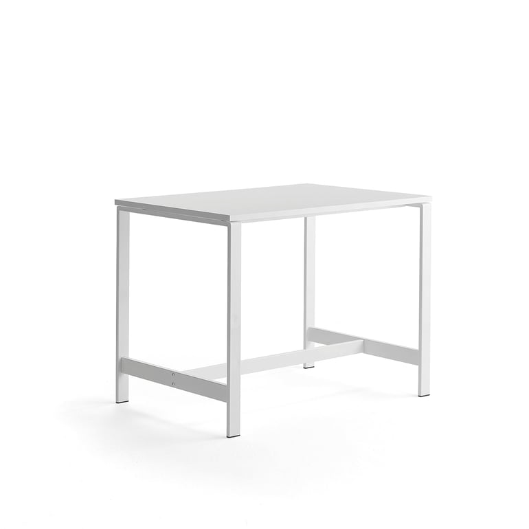 Levně Stůl VARIOUS, 1200x800 mm, výška 900 mm, bílé nohy, bílá