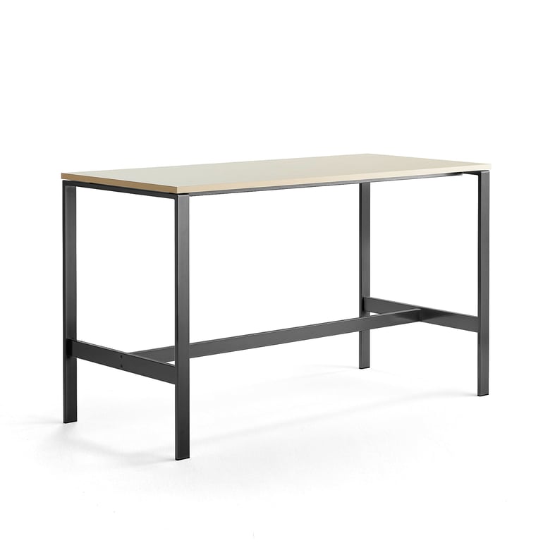 Levně Stůl VARIOUS, 1800x800 mm, výška 1050 mm, černé nohy, bříza