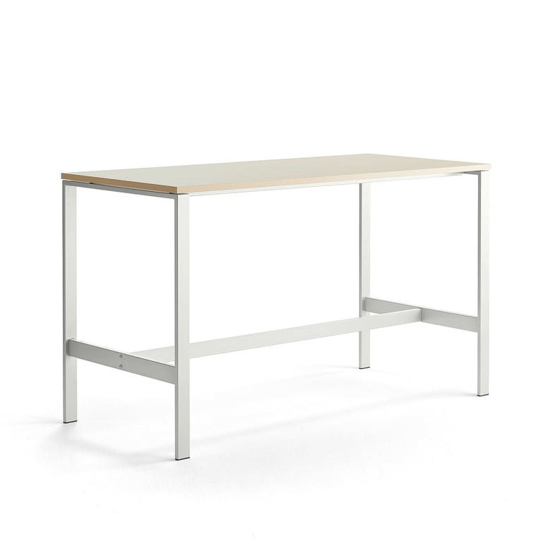 Levně Stůl VARIOUS, 1800x800 mm, výška 1050 mm, bílé nohy, bříza