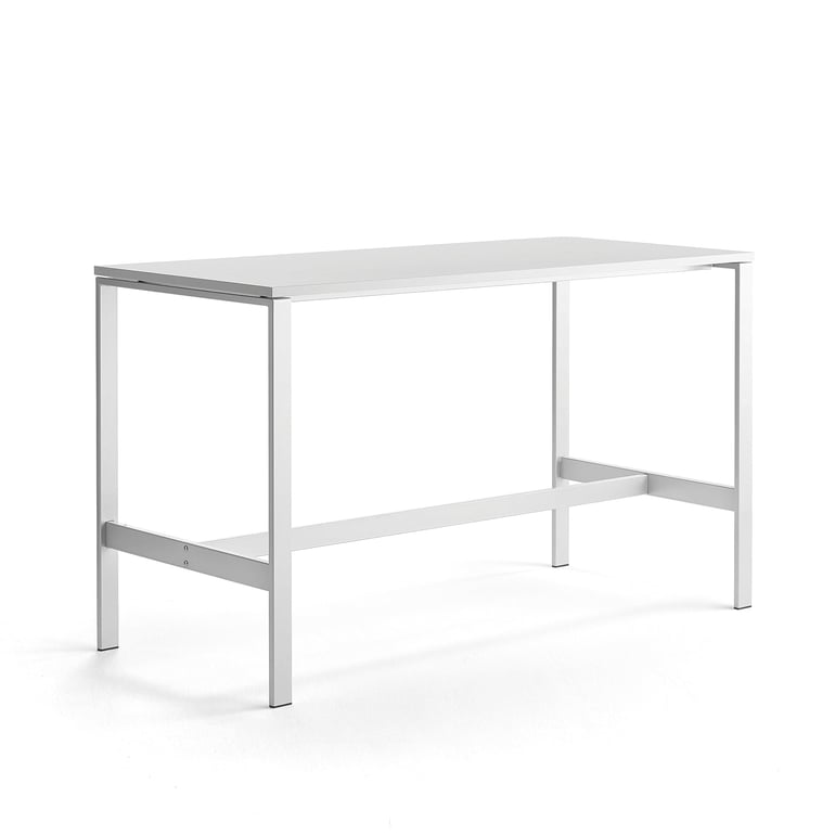 Levně Stůl VARIOUS, 1800x800 mm, výška 1050 mm, bílé nohy, bílá