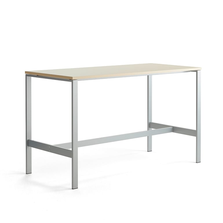 Levně Stůl VARIOUS, 1800x800 mm, výška 1050 mm, stříbrné nohy, bříza