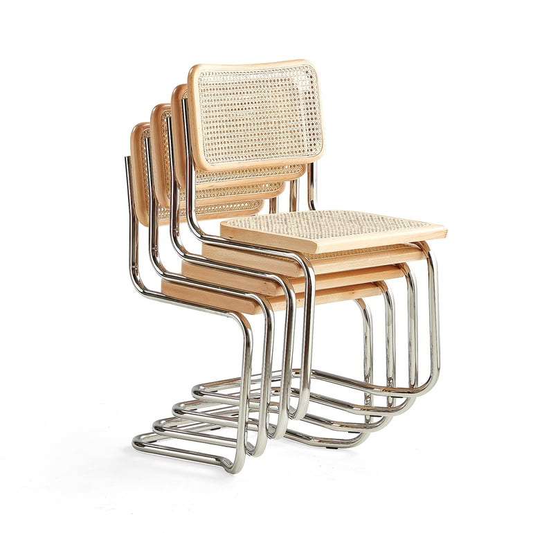 Stackable rattan chair VICTORIA, 4-pack | AJ Products UK
