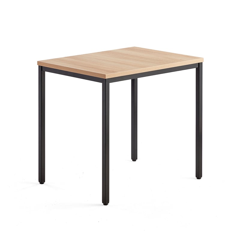 Levně Přídavný stůl QBUS, 4 nohy, 800x600 mm, černý rám, dub