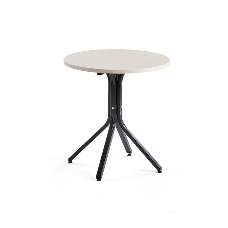 Levně Stůl VARIOUS, Ø700 mm, výška 740 mm, černá, bříza