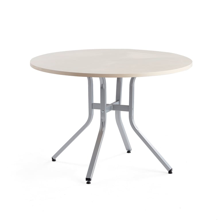 Levně Stůl VARIOUS, Ø1100 mm, výška 740 mm, stříbrná, bříza