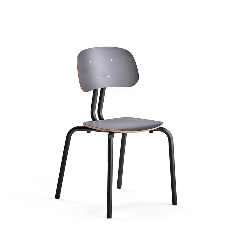 Školská stolička YNGVE, so 4 nohami, antracit, antracit, V 460 mm
