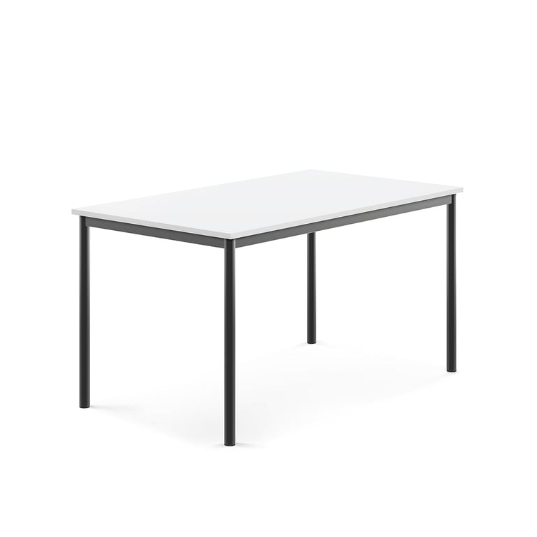 Levně Stůl BORÅS, 1400x800x720 mm, antracitově šedé nohy, HPL deska, bílá