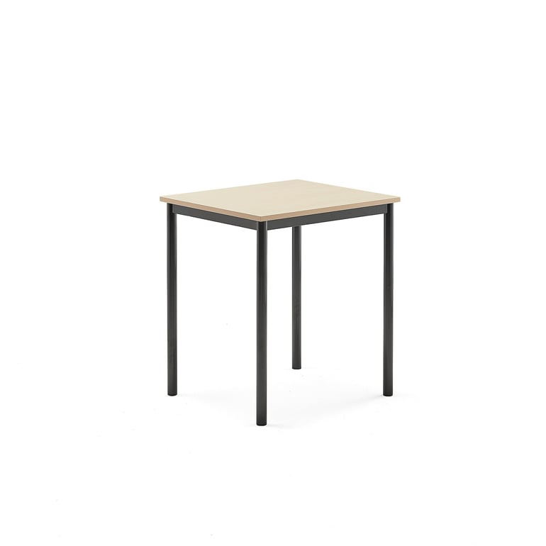 Levně Stůl BORÅS, 700x600x760 mm, antracitově šedé nohy, HPL deska, bříza
