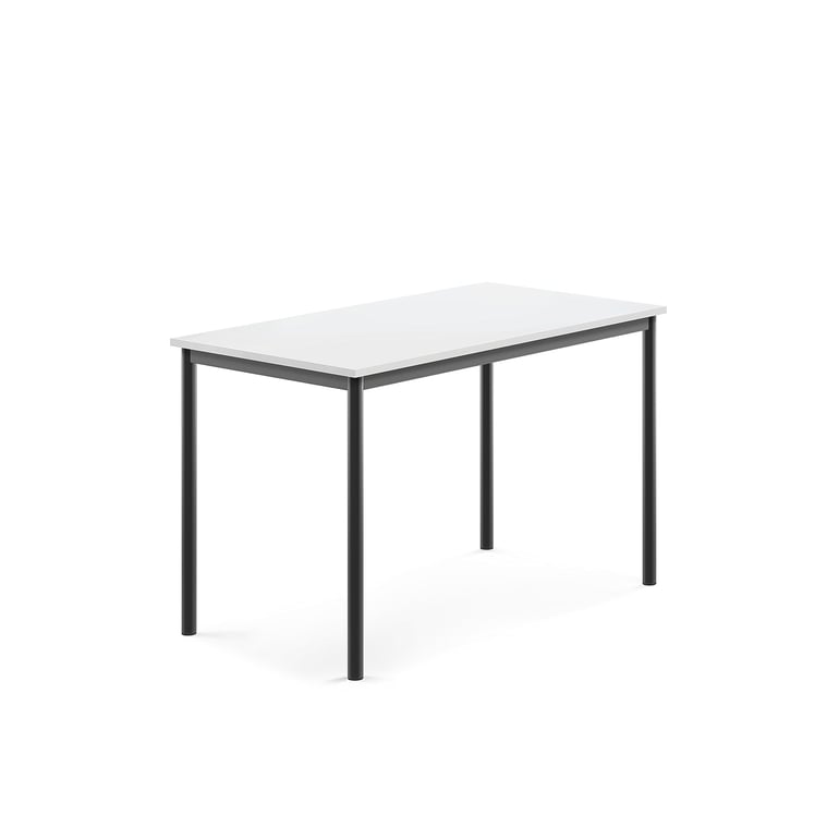Levně Stůl BORÅS, 1200x700x760 mm, antracitově šedé nohy, HPL deska, bílá