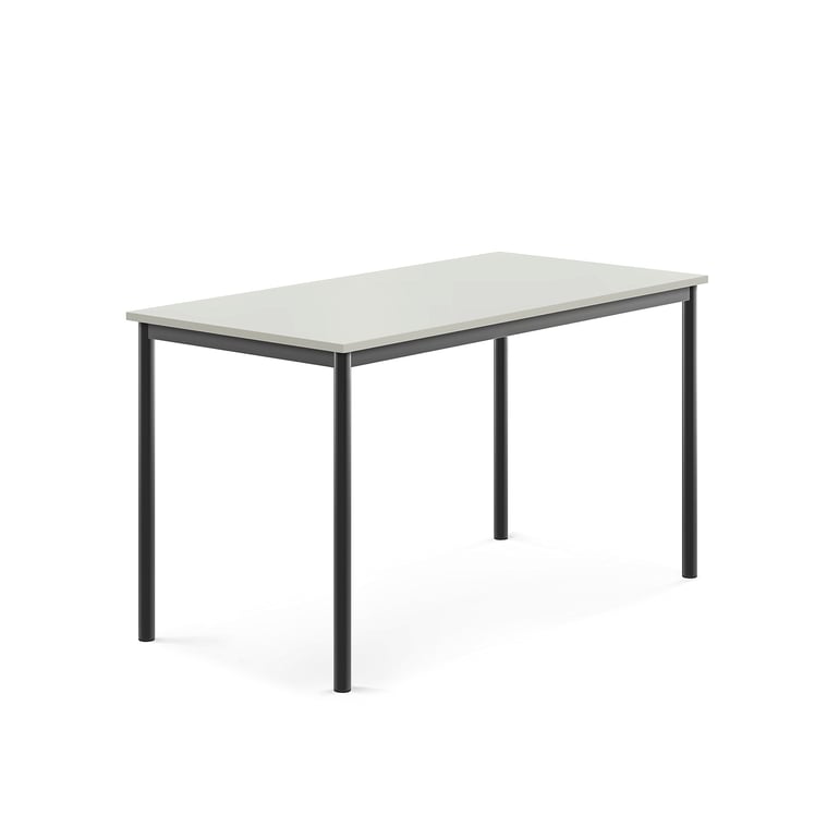 Levně Stůl BORÅS, 1400x700x760 mm, antracitově šedé nohy, HPL deska, šedá
