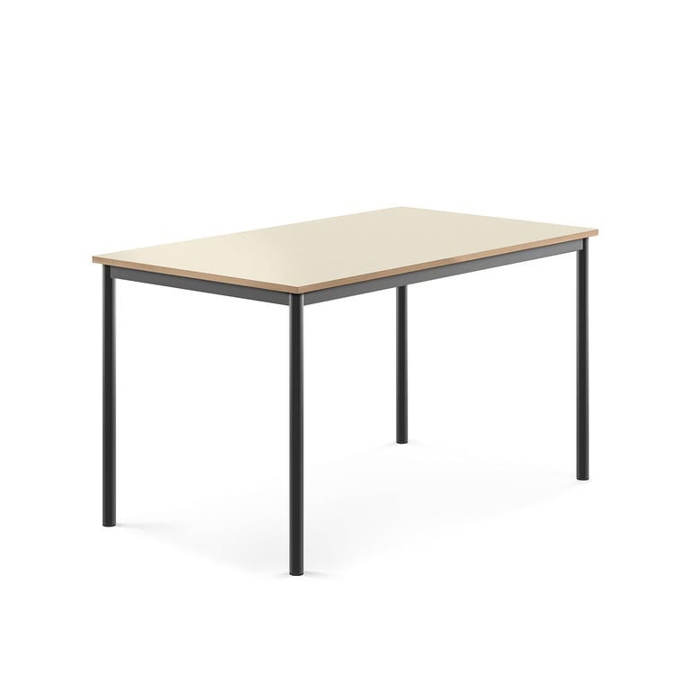 Levně Stůl BORÅS, 1400x800x760 mm, antracitově šedé nohy, HPL deska, bříza