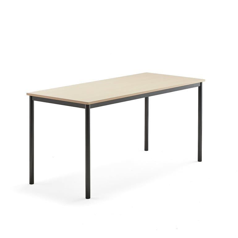 Levně Stůl BORÅS, 1600x700x760 mm, antracitově šedé nohy, HPL deska, bříza