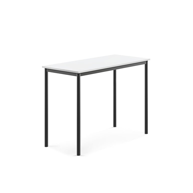 Levně Stůl BORÅS, 1200x600x900 mm, antracitově šedé nohy, HPL deska, bílá