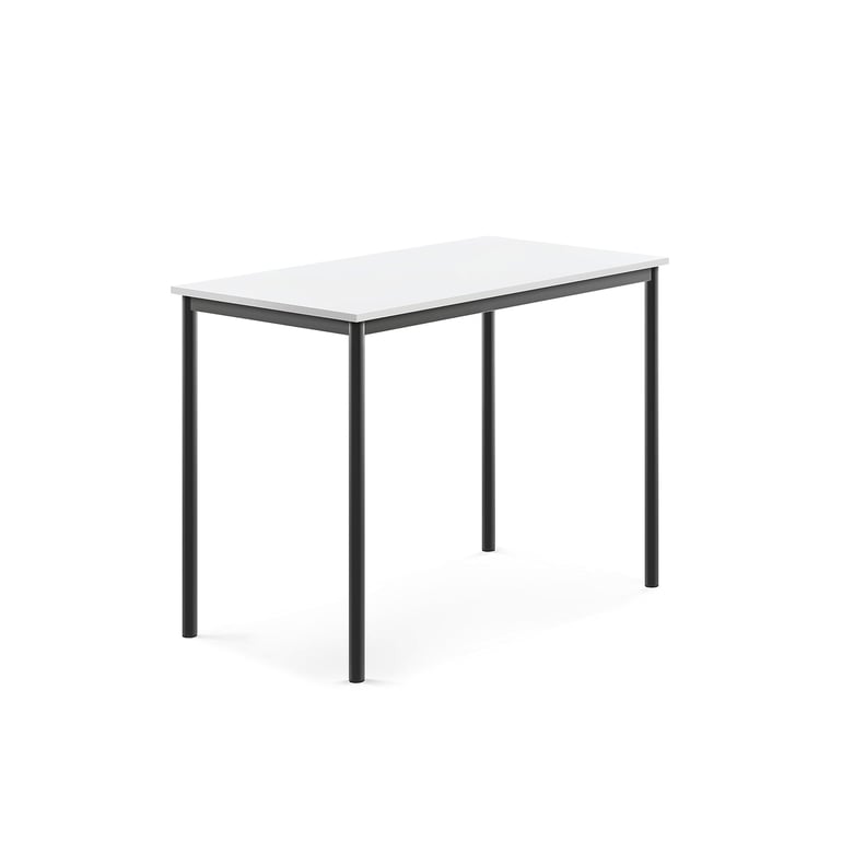 Levně Stůl BORÅS, 1200x700x900 mm, antracitově šedé nohy, HPL deska, bílá