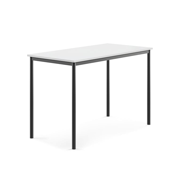 Levně Stůl BORÅS, 1400x700x900 mm, antracitově šedé nohy, HPL deska, bílá