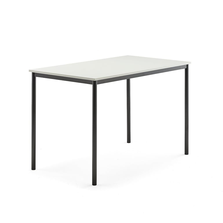 Levně Stůl BORÅS, 1400x800x900 mm, antracitově šedé nohy, HPL deska, bílá