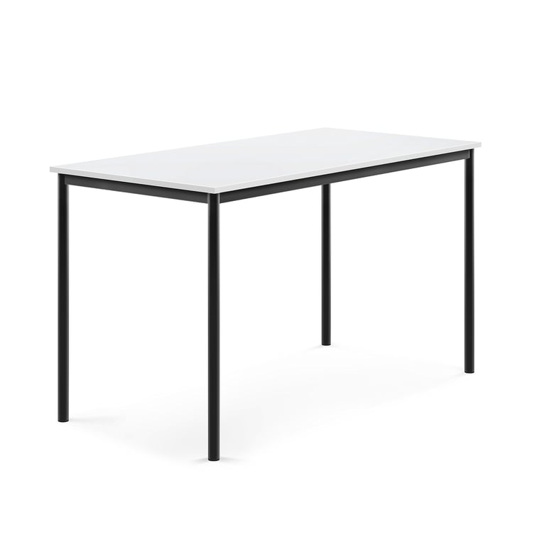 Levně Stůl BORÅS, 1600x800x900 mm, antracitově šedé nohy, HPL deska, bílá