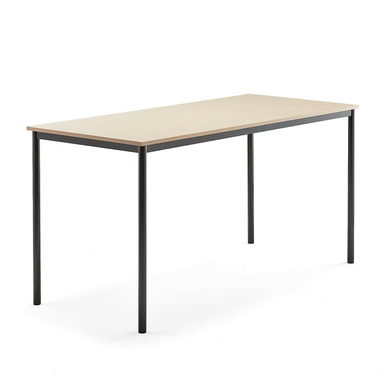 Levně Stůl BORÅS, 1800x800x900 mm, antracitově šedé nohy, HPL deska, bříza