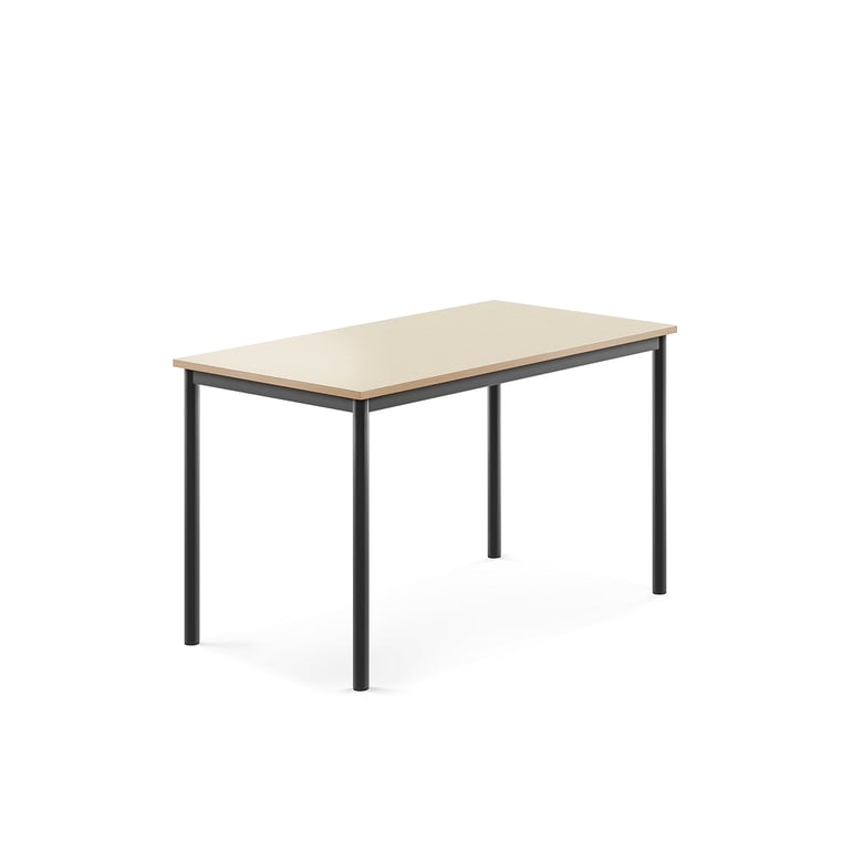 Levně Stůl SONITUS, 1200x700x720 mm, antracitově šedé nohy, HPL deska tlumící hluk, bříza