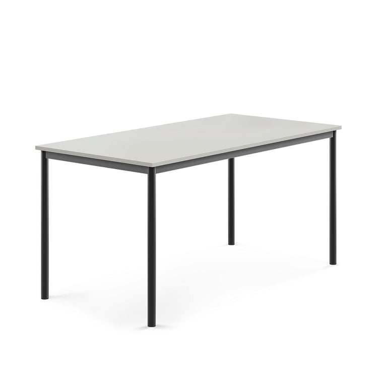 Levně Stůl SONITUS, 1600x800x760 mm, antracitově šedé nohy, HPL deska tlumící hluk, šedá