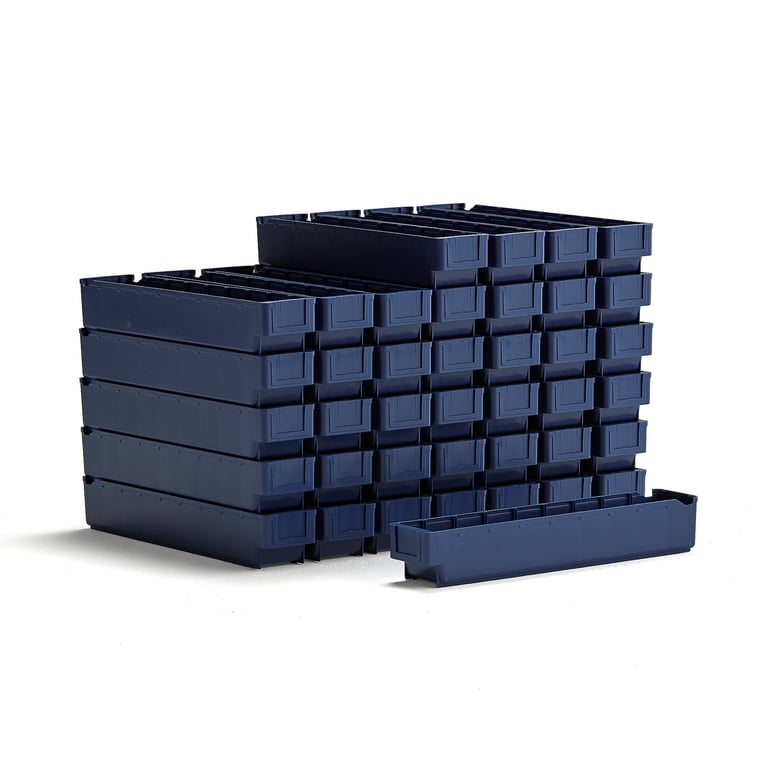 Store box DETAIL, 500x94x80 mm, blue, 40-pack | AJ Products IE