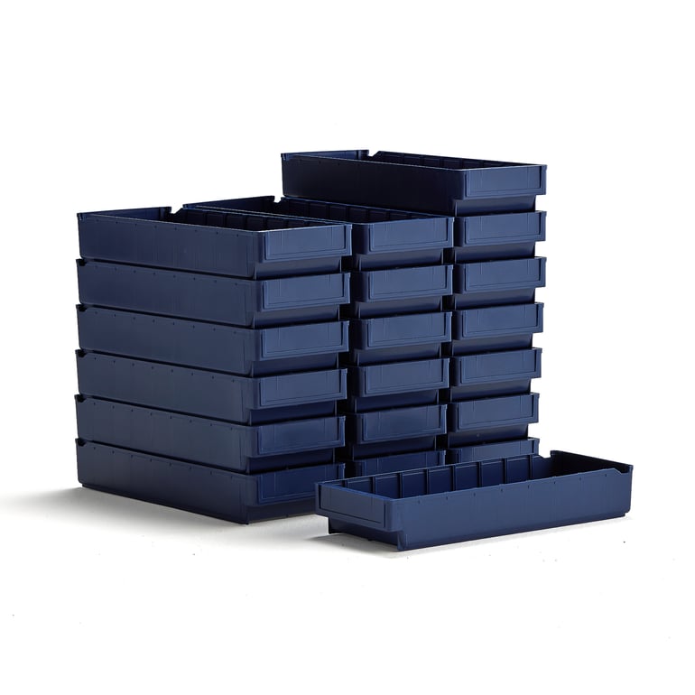 Store box DETAIL, 500x188x80 mm, blue, 20-pack | AJ Products IE