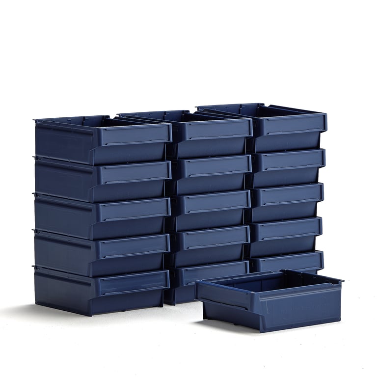 Store box DETAIL, 300x230x100, blue, 16-pack | AJ Products IE