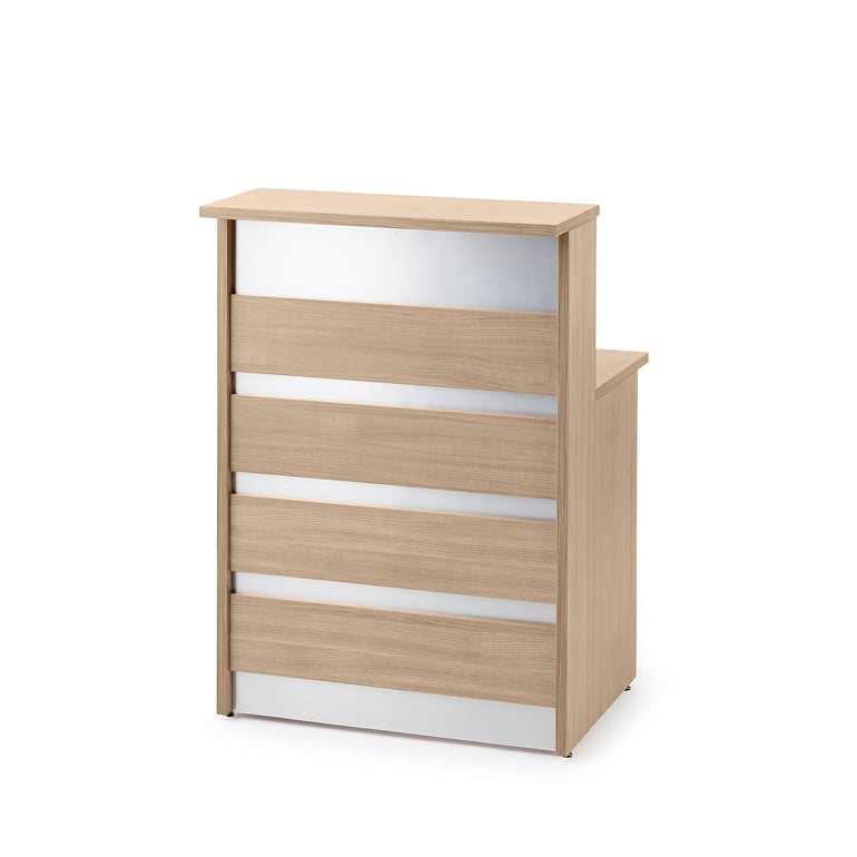 Levně Recepční pult INVITE, vysoký, 800x800x1150 mm, dub